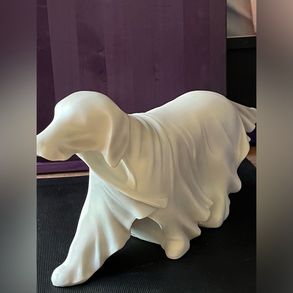 Cracker Barrel Purple and White Ghost Dog Figurine